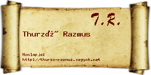 Thurzó Razmus névjegykártya